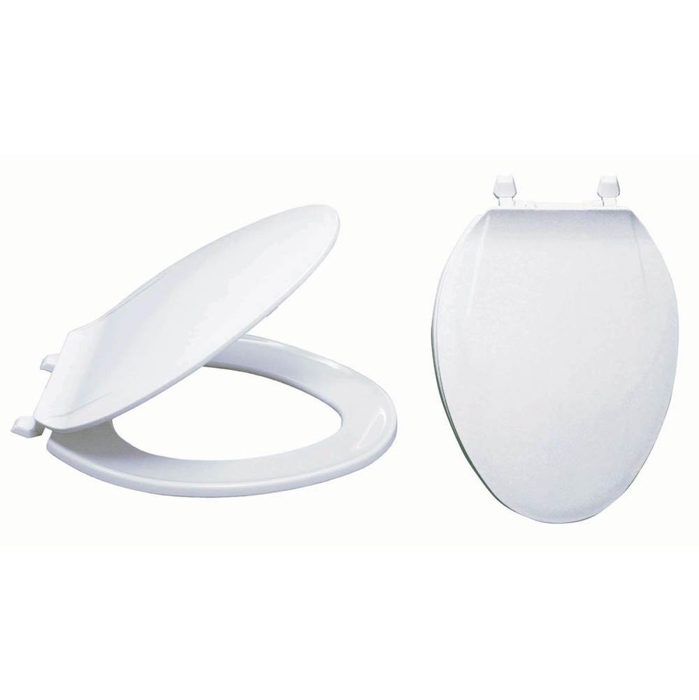 Braxton Harris Elongated Plastic Toilet Seat W/ Lid- White