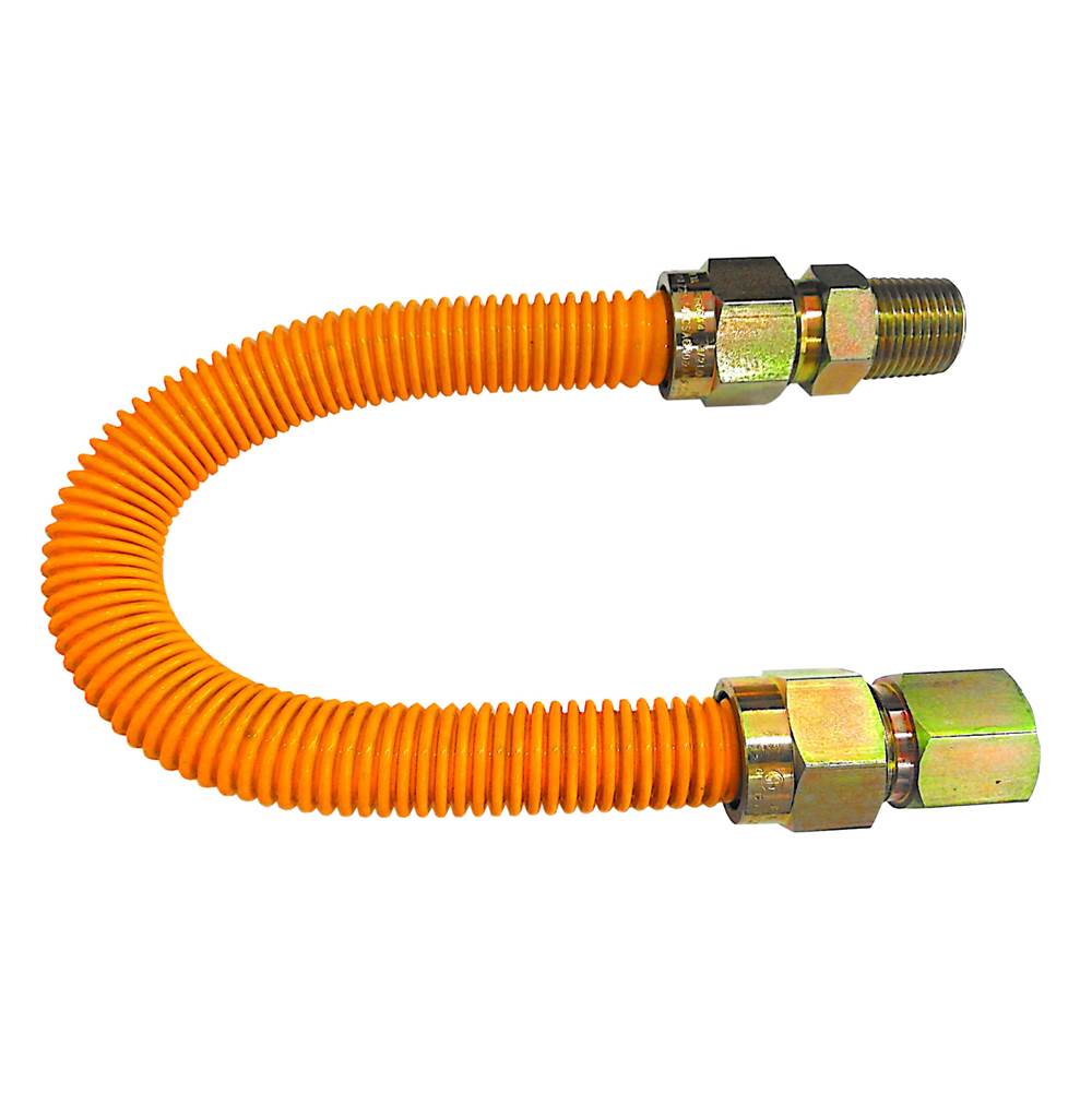 Braxton Harris 1/2'' Fip X 3/8'' Mip X 36'' L Poly Coated Gas Connector (3/8'' Od Hose)