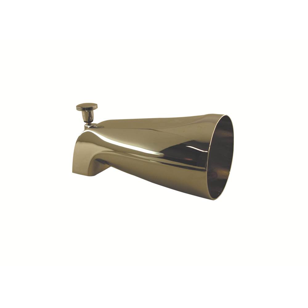 Braxton Harris Tub Spout W/ Nose Diverter 1/2'' Fip, 5-1/4'' Overall Length- Chrome Plated