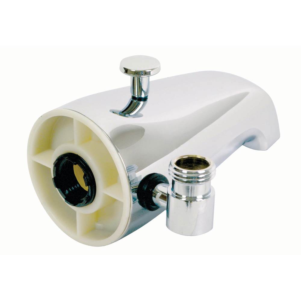Braxton Harris 1/2'' Ips Tub Spout W/ Back Diverter And Side Shower Adapter- Chrome Plated