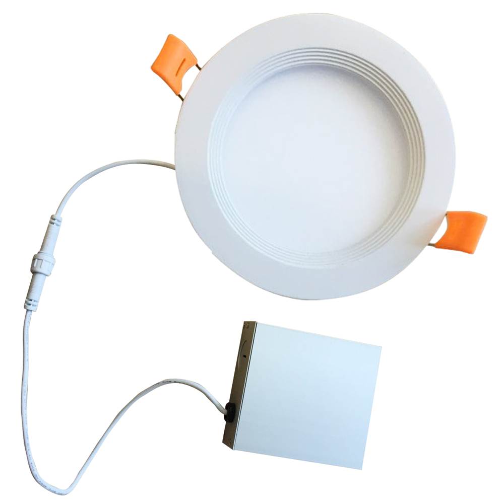 Bulbrite 18W Led 8'' Recessed Downlight W/ Metal Jbox and Baffle White Round Dimmable 90Cri 4000K 120V