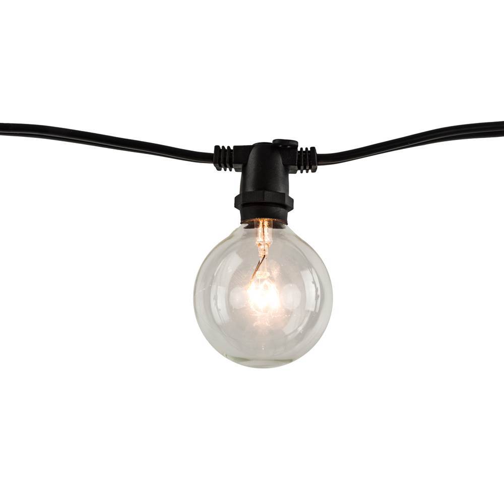 Bulbrite 14'' String Light 10 Sockets Kit  Black W/11W G16 Clear 120V E12 Lamps