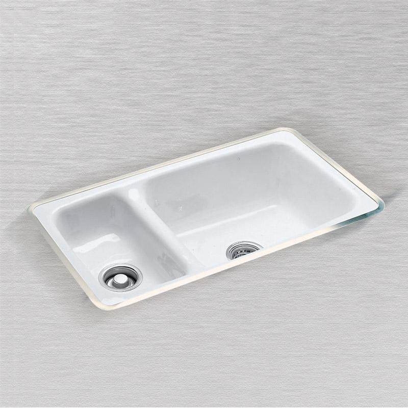 Ceco 32 x 18 x 9 High-Low Double Bowl - Easy install No Hole Undermount