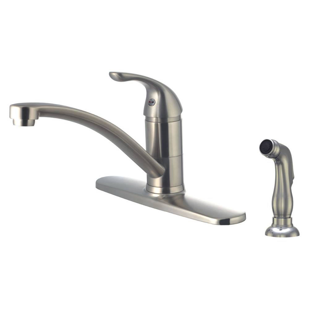Compass Manufacturing Noble Single Handle Kitchen Faucet with Side Spray
