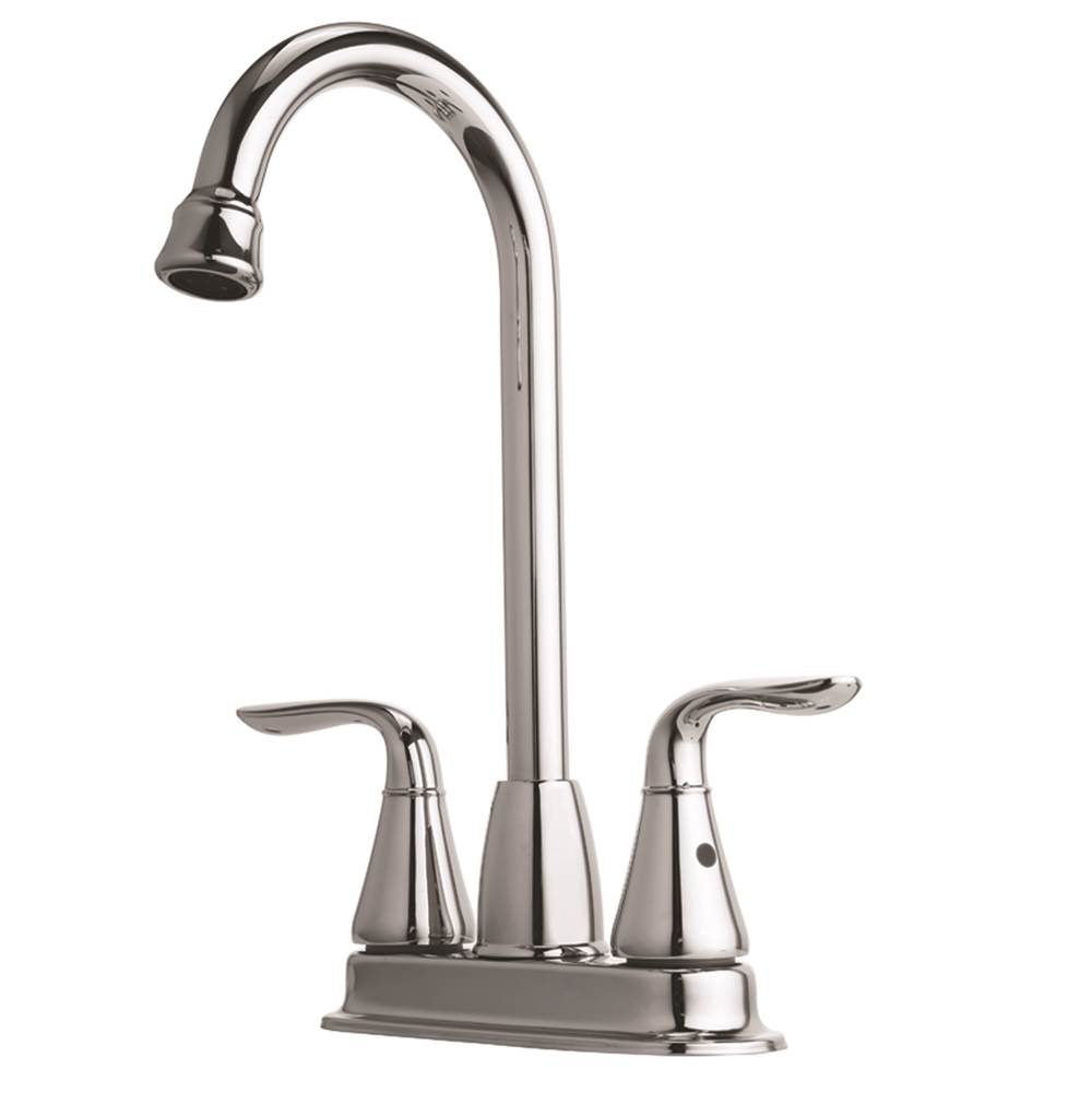 Compass Manufacturing Majestic Series Two Handle Bar Faucet, Polished Chrome