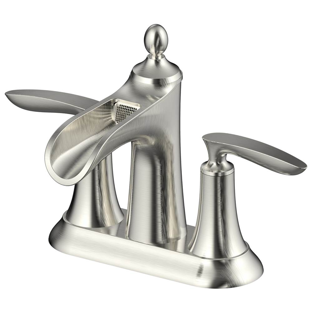 Compass Manufacturing Aegean 3285Bn Brushed Nickel Two Handle Lavatory Faucet W/Brass, Popup