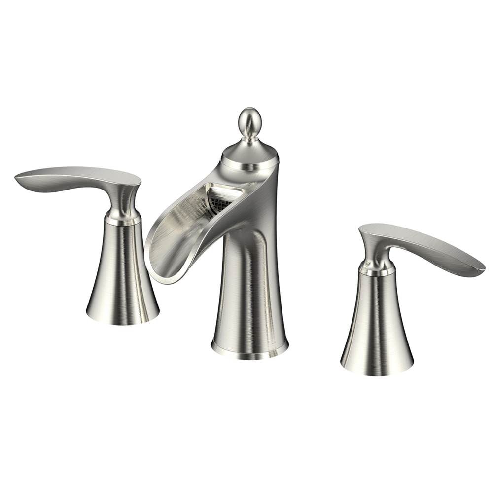 Compass Manufacturing Aegean 8254Bn Brushed Nickel Widespread Lavatory Faucet, W/Brass Popup