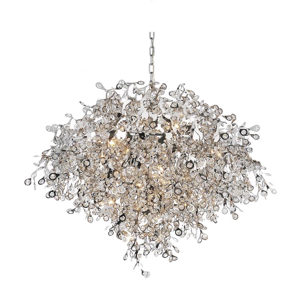 CWI Lighting Flurry 17 Light Down Chandelier With Chrome Finish