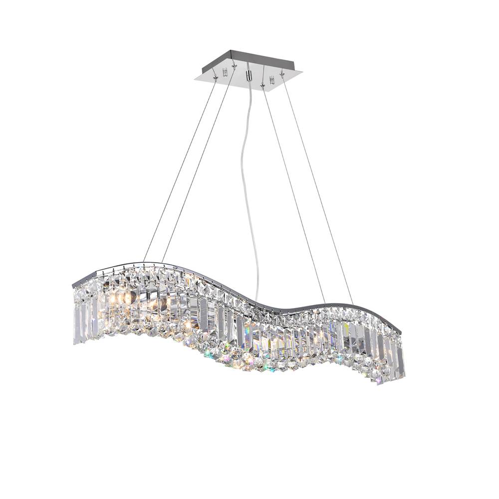CWI Lighting Glamorous 5 Light Down Chandelier With Chrome Finish