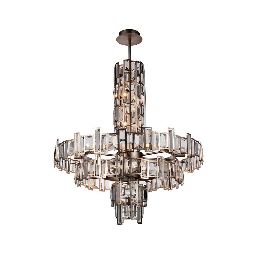CWI Lighting Quida 18 Light Down Chandelier With Champagne Finish