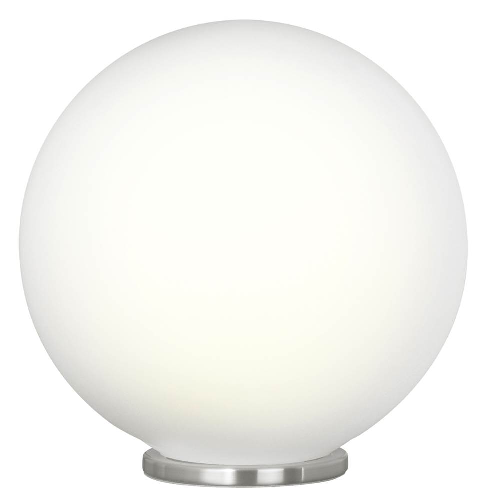 Eglo 1x60W Table Lamp w/ Siliver Finish & Opal Glass
