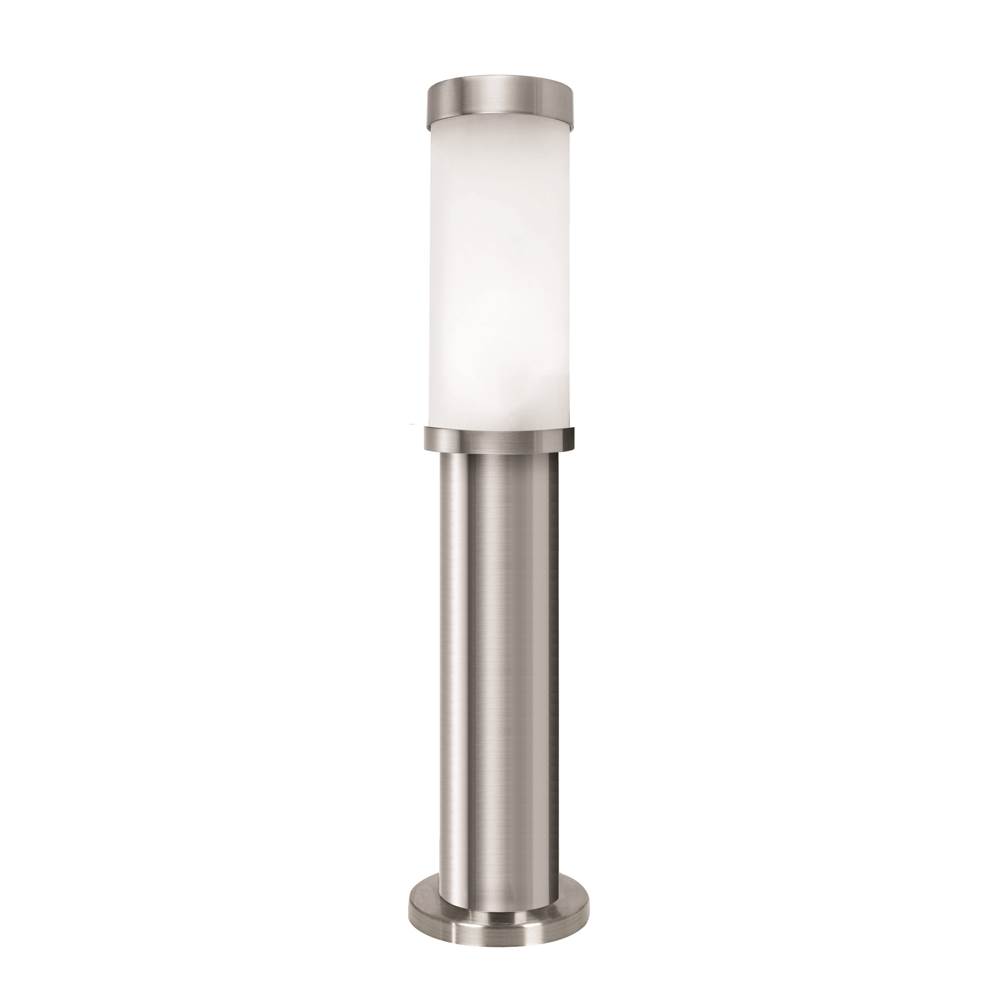 Eglo 1x40W Outdoor Path Light w/ Matte Nickel Finish & Opal Frosted Glass