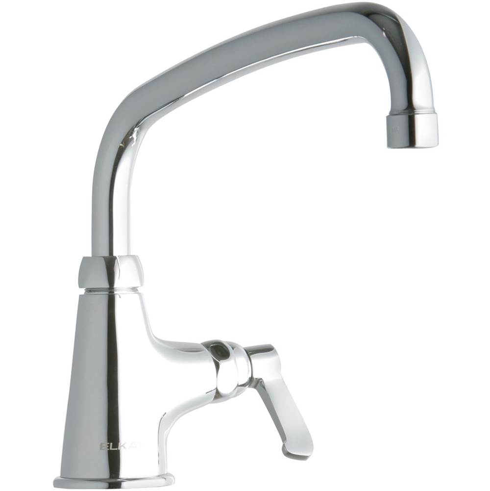 Elkay Single Hole with Single Control Faucet with 10'' Arc Tube Spout 2'' Lever Handle Chrome
