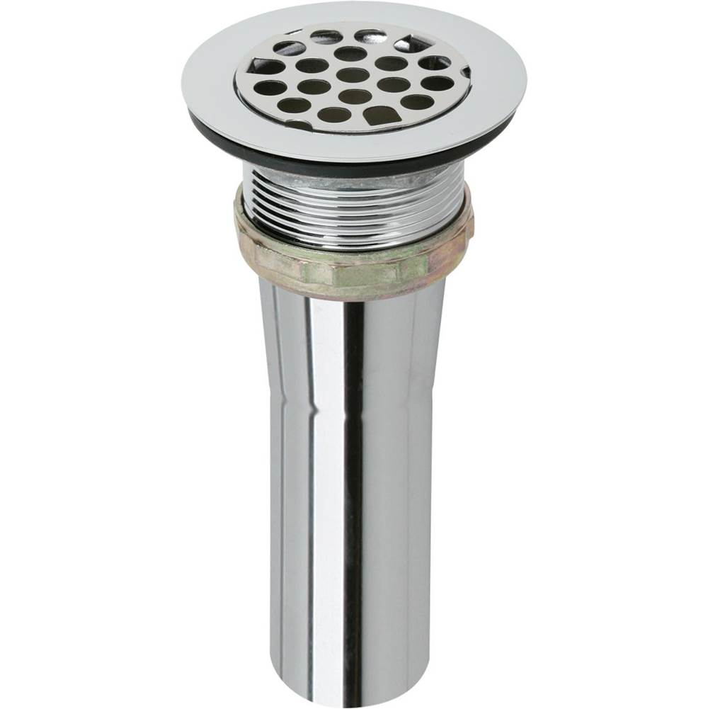 Elkay Drain Fitting Type 304 Stainless Steel Body, Grid Strainer and Brass Tailpiece