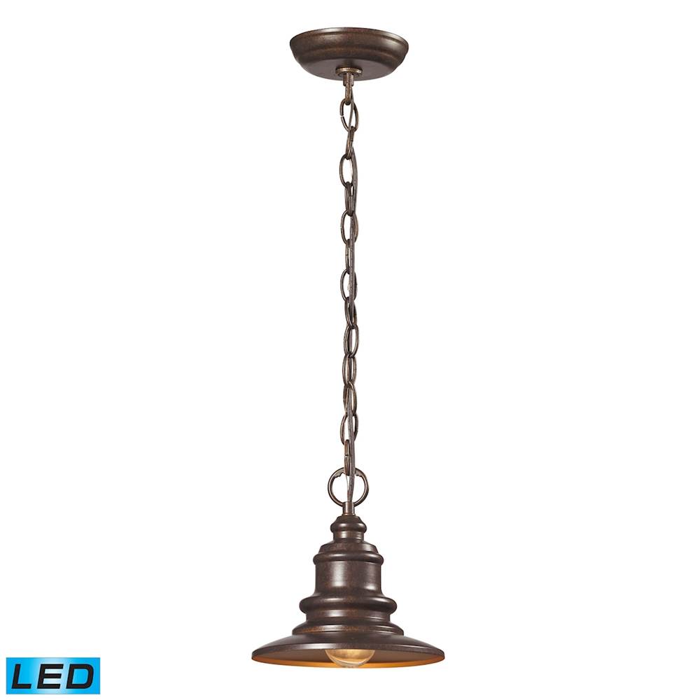 Elk Lighting Marina 8'' Wide 1-Light Outdoor Pendant - Hazelnut Bronze