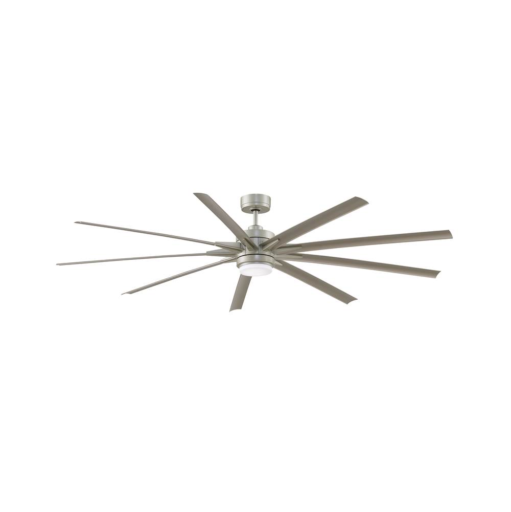 Fanimation Odyn - 84 inch - Brushed Nickel with Brushed Nickel Blades and LED Light Kit