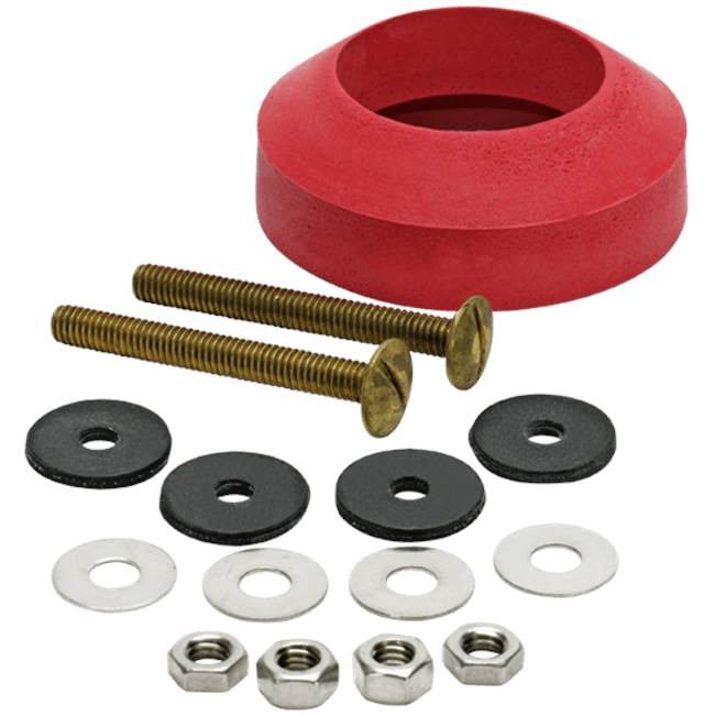 Fluidmaster Tank to bowl bolts & gasket kit. Packaged in a blister card.