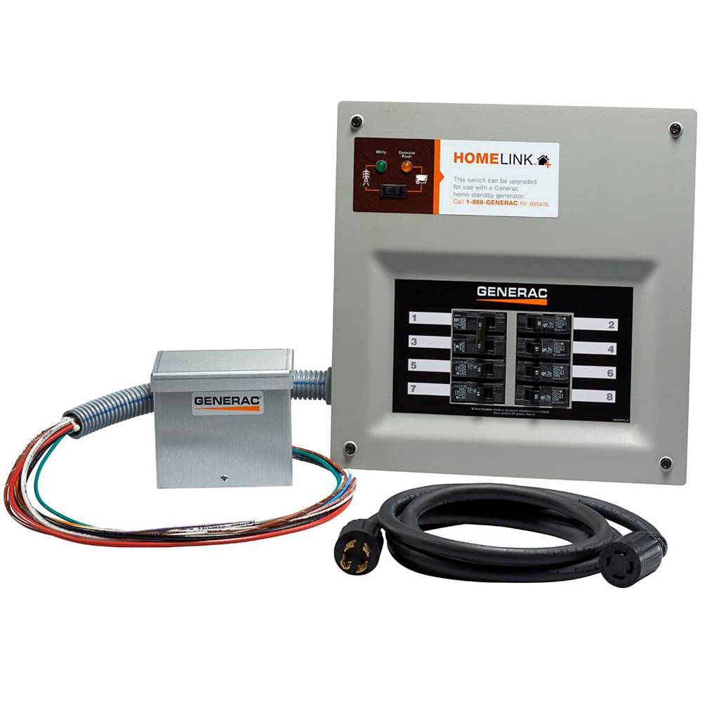 Generac HomeLink Upgradeable 30 Amp Manual Transfer Switch with Aluminum Power Inlet Box