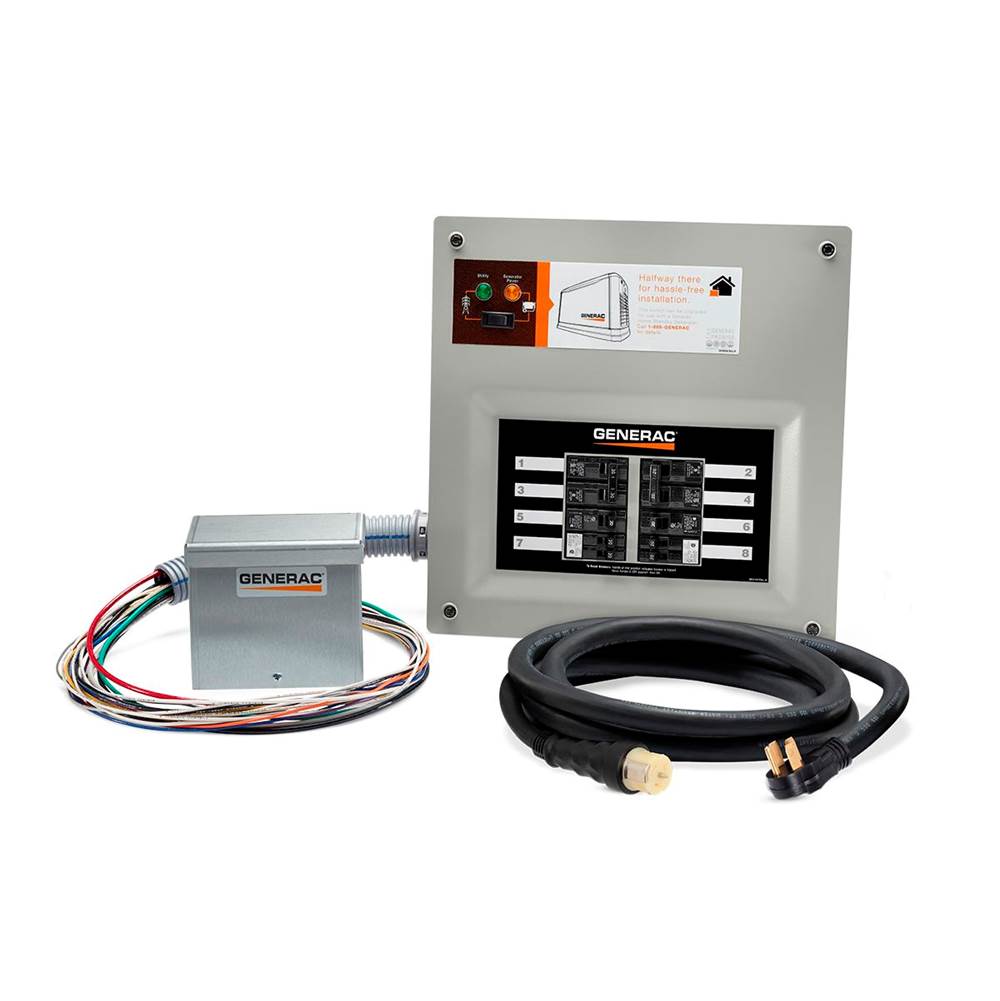 Generac 9855 - 50 Amp HomeLink MTS Kit (alum PIB), 10-16 circuits, flush or surface mount, NEMA 1