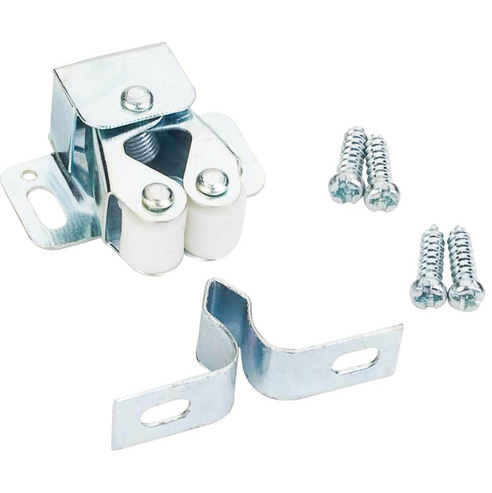 Hardware Resources Double Roller Catch with Strike and Screws - Zinc Finish