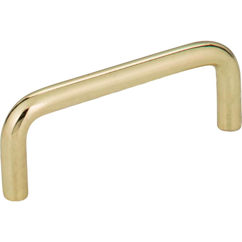 Hardware Resources 3'' Center-to-Center Polished Brass Torino Cabinet Wire Pull