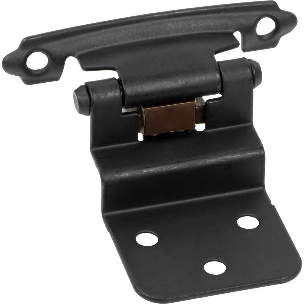 Hardware Resources Traditional 3/8'' Inset Hinge with Semi-Concealed Frame Wing - Matte Black
