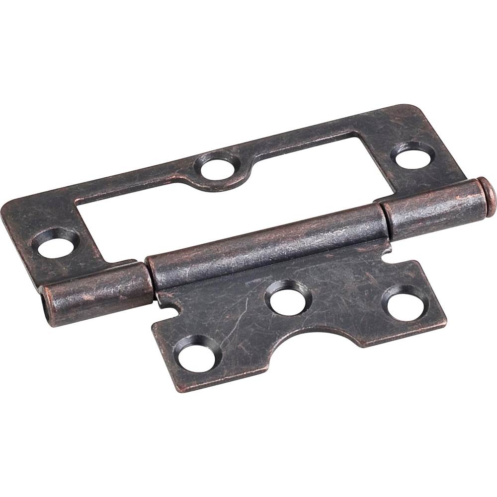Hardware Resources Dark Antique Copper Machined 3'' Swaged Loose Pin Non-Mortise Hinge with 6 Holes