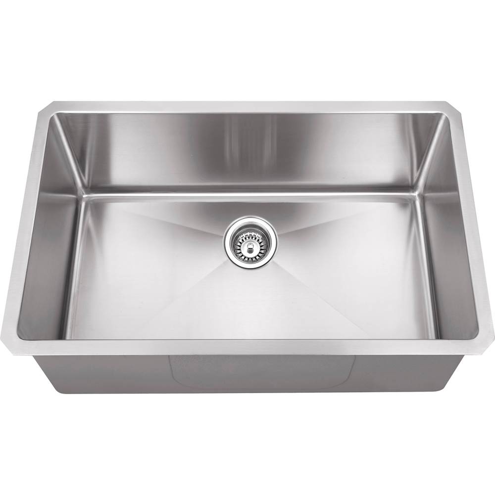 Hardware Resources 30'' L x 18'' D x 10'' H Undermount 16 Gauge Handmade Stainless Steel Single Bowl Sink