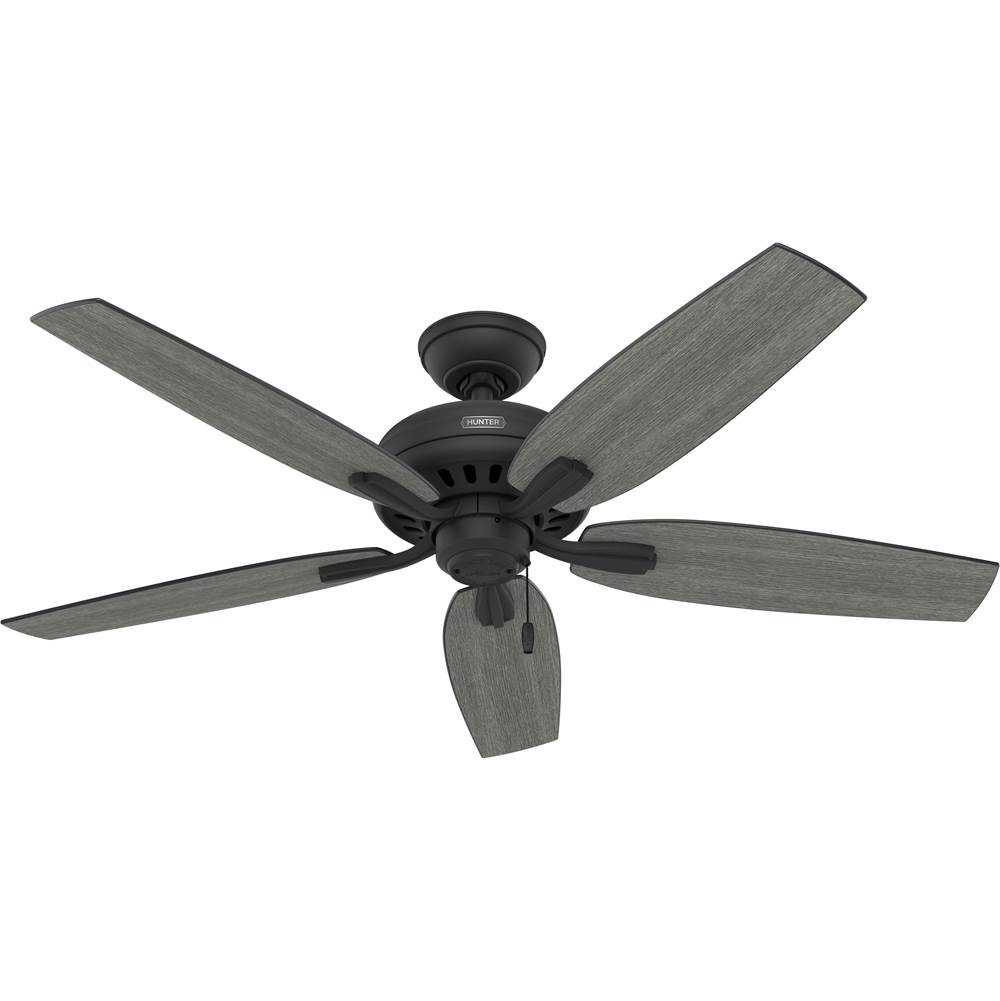 Hunter 52 inch Newsome Matte Black Ceiling Fan and Pull Chain