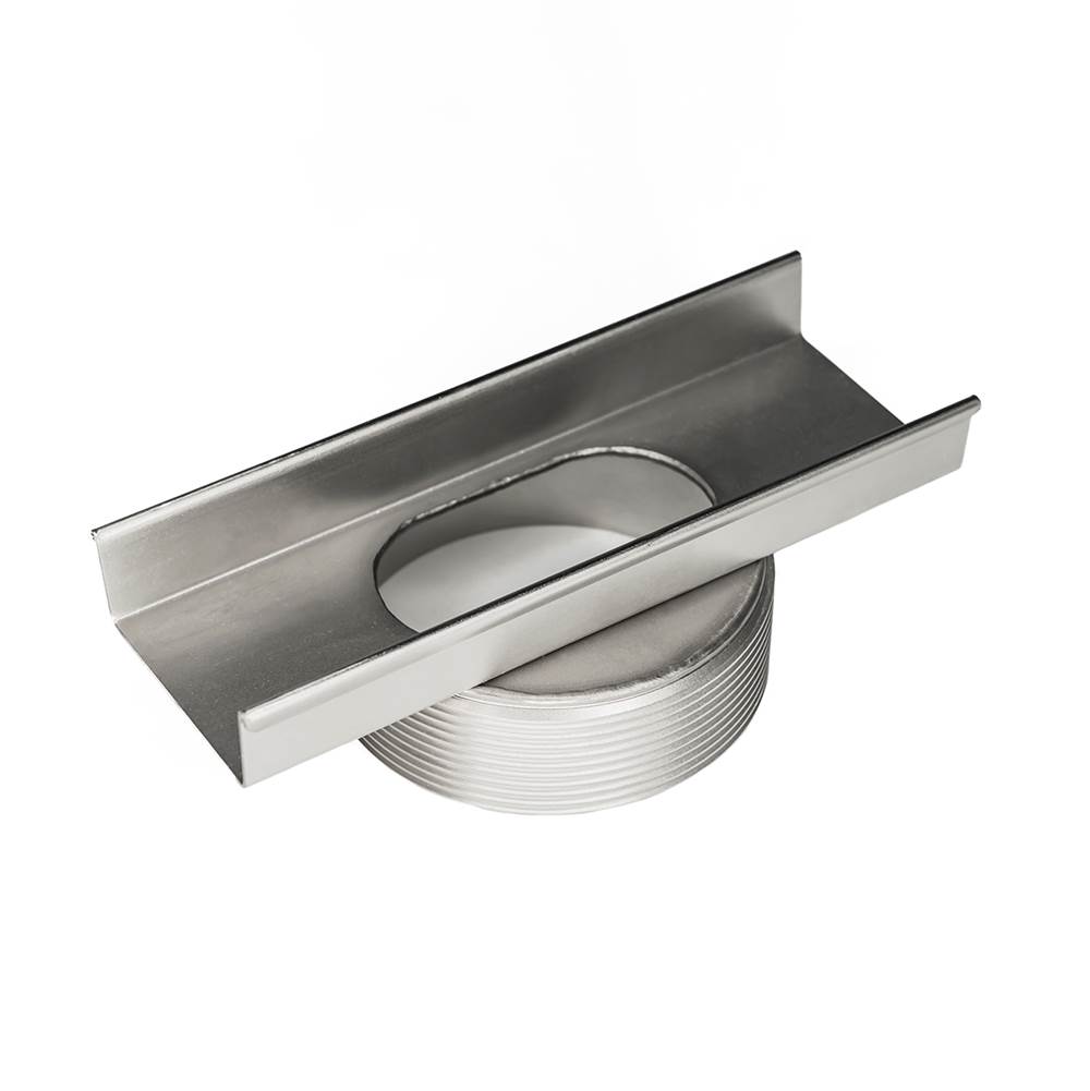 Infinity Drain 8'' Stainless Steel High Flow Outlet Section for S-AS 99/S-LTIFAS 99 Series in Satin Stainless with 4'' Threaded Nipple