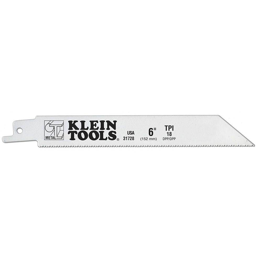 Klein Tools Reciprocating Saw Blades, 18 Tpi, 6-Inch, 5-Pack