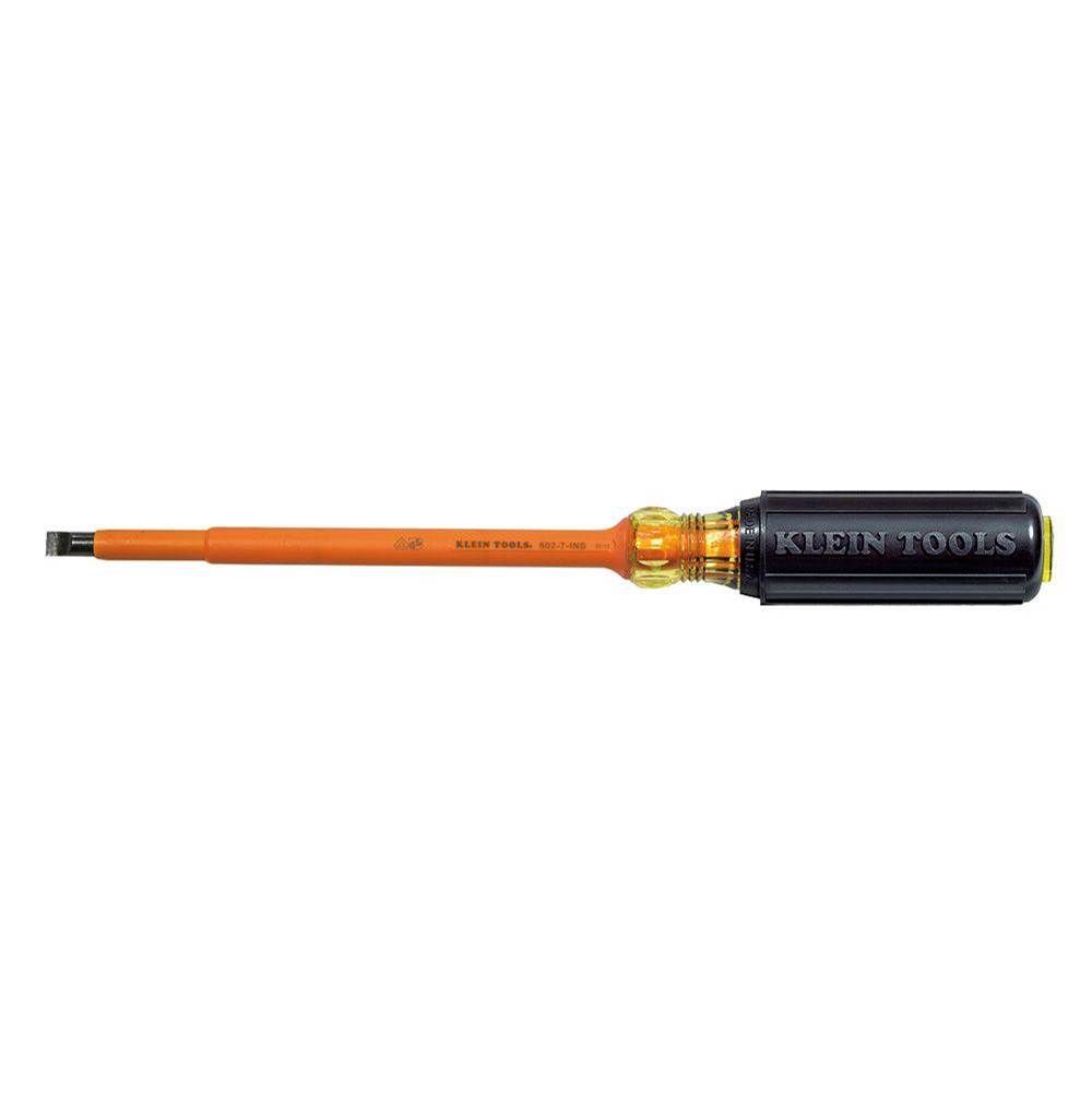Klein Tools Insulated Screwdriver, 5/16-Inch Cabinet, 7-Inch