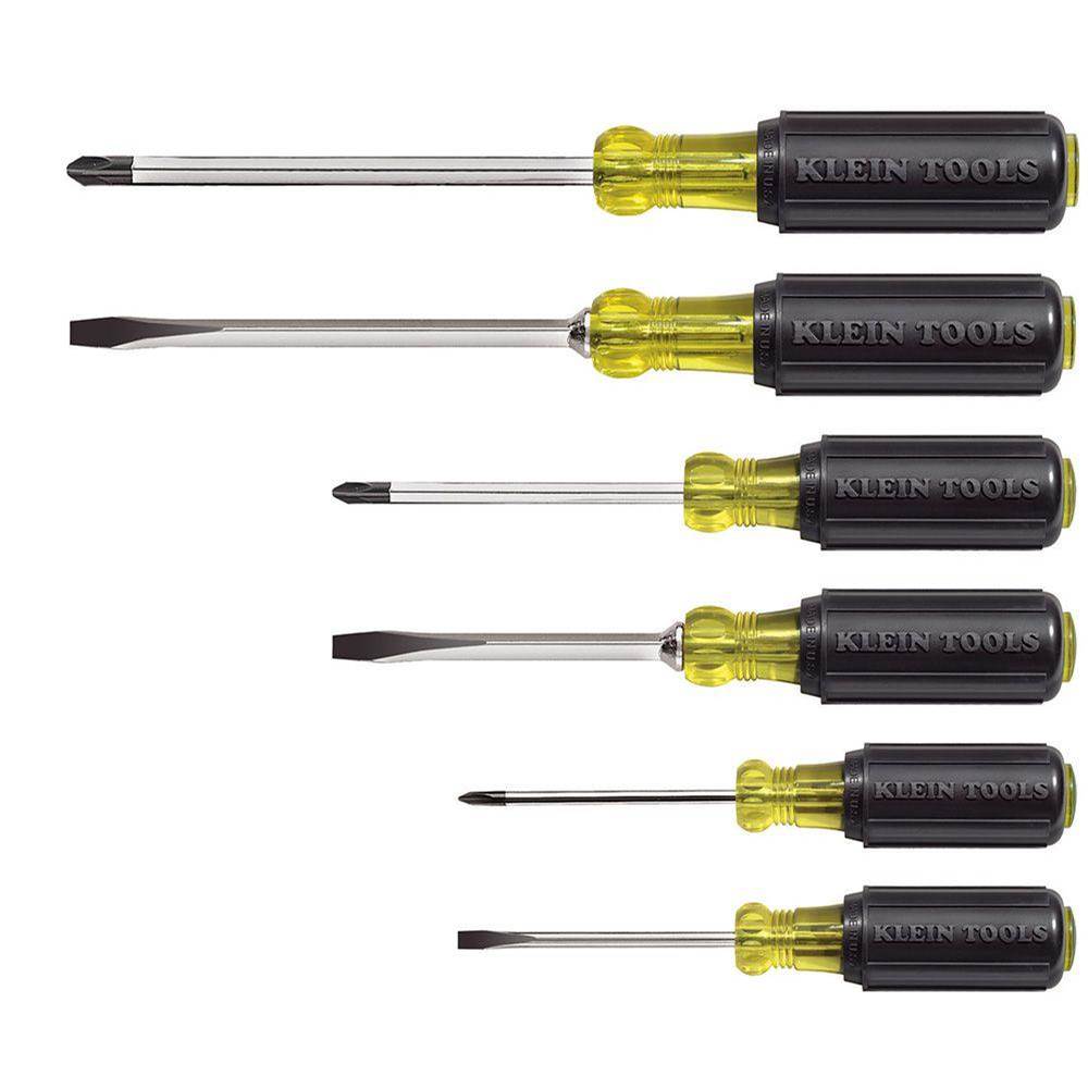 Klein Tools Screwdriver Set, Slotted And Phillips, 6-Piece