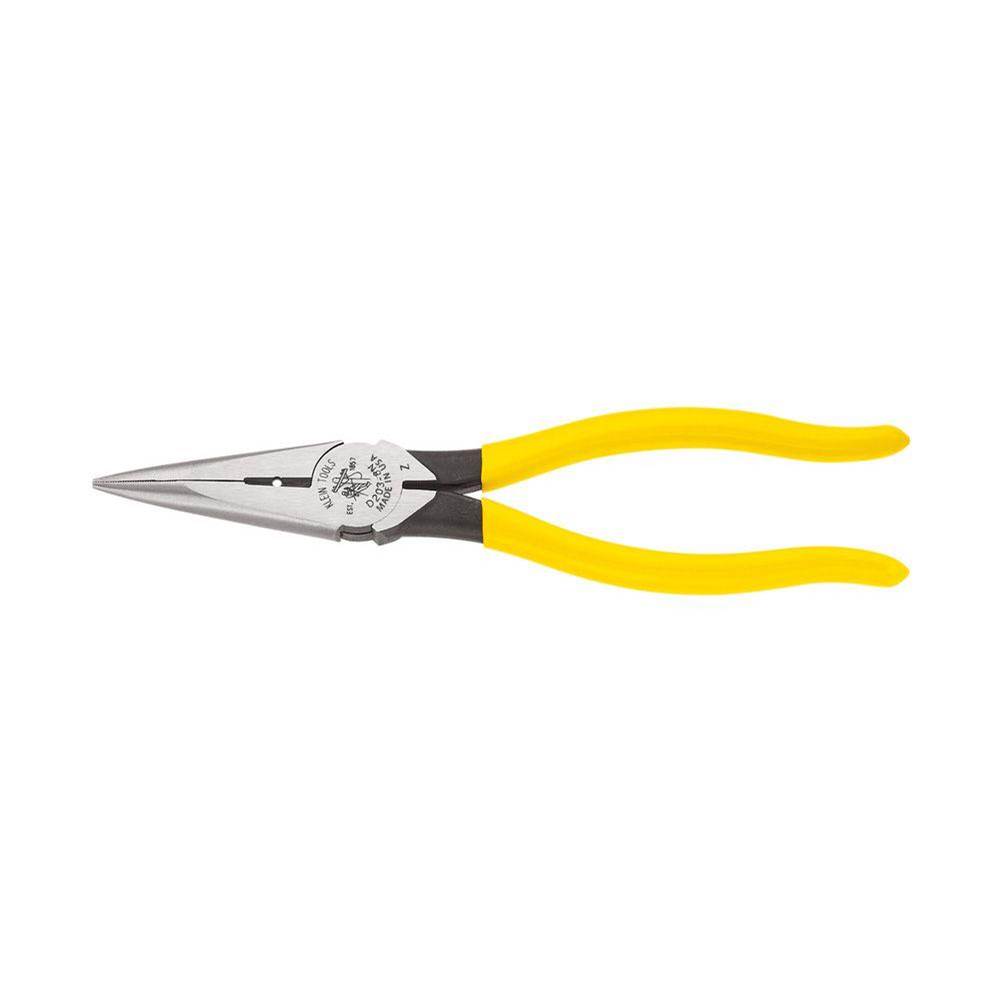 Klein Tools Pliers, Needle Nose Side Cutters With Stripping, 8-Inch