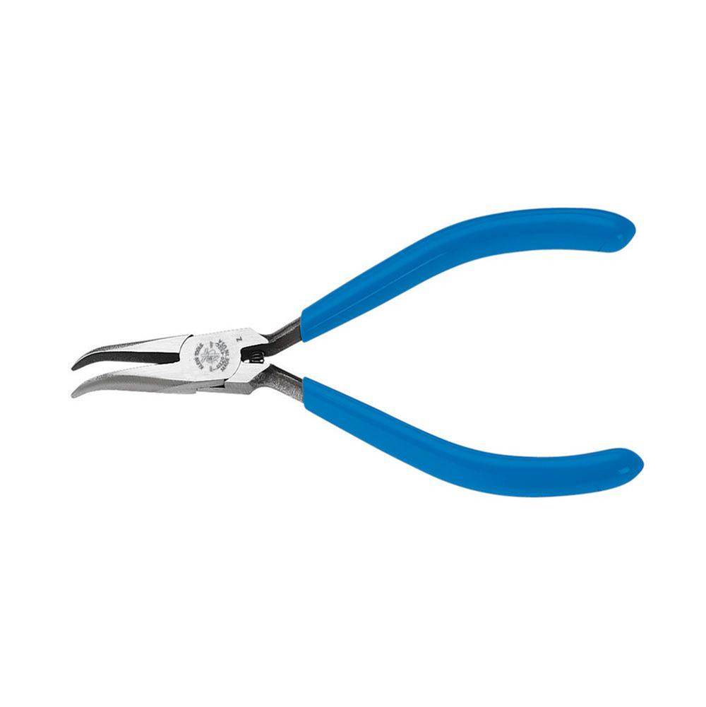 Klein Tools Electronics Pliers, Needle Nose With Curved Chain-Nose, 5-Inch