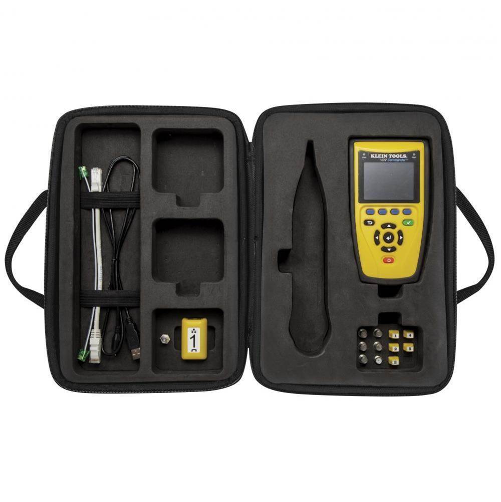 Klein Tools Cable Test Kit With Vdv Commander Tester, Remotes, Adapter, And Case