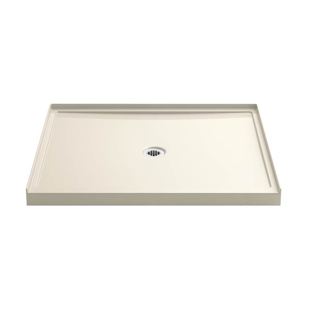 Kohler Rely 60-in x 42-in Single-Threshold Shower Base with Center Drain, Ice Grey