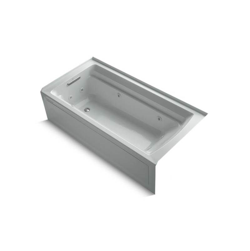 Kohler Archer® 72'' x 36'' alcove whirlpool bath with integral apron and left-hand drain