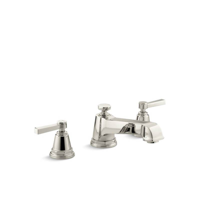 Kohler Pinstripe® Pure Deck-mount bath faucet trim for high-flow valve with lever handles, valve not included