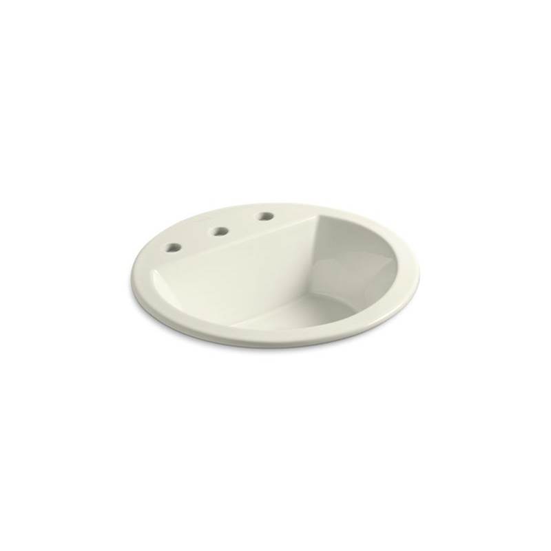 Kohler Bryant® Round Drop-in bathroom sink with 8'' widespread faucet holes
