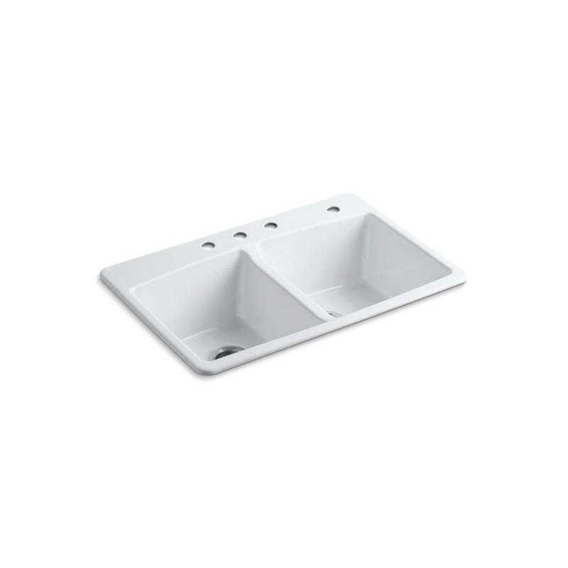 Kohler Brookfield™ 33'' x 22'' x 9-5/8'' top-mount double-equal kitchen sink