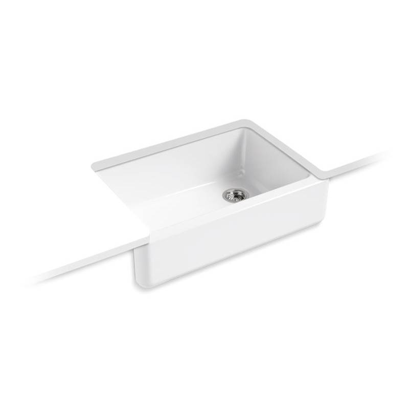 Central Plumbing & Electric SupplyKohlerWhitehaven® 32-11/16'' x 21-9/16'' x 9-5/8'' undermount single-bowl farmhouse sink with tall apron