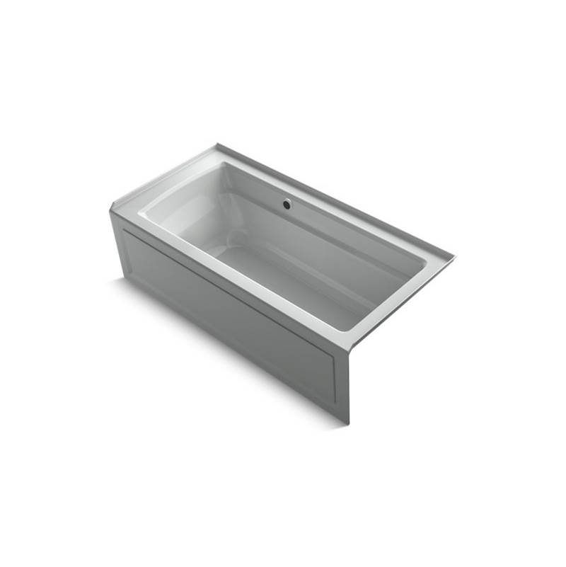 Kohler Archer® 66'' x 32'' alcove bath with Bask® heated surface, integral apron, integral flange, and right-hand drain