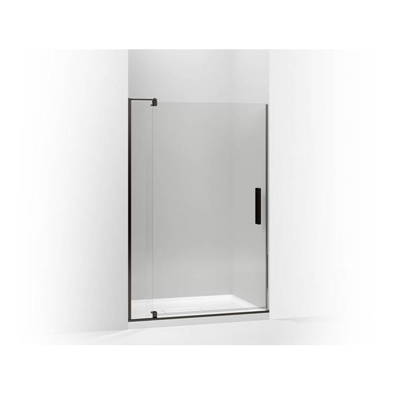 Kohler Revel® Pivot shower door, 74'' H x 39-1/8 - 44'' W, with 5/16'' thick Crystal Clear glass