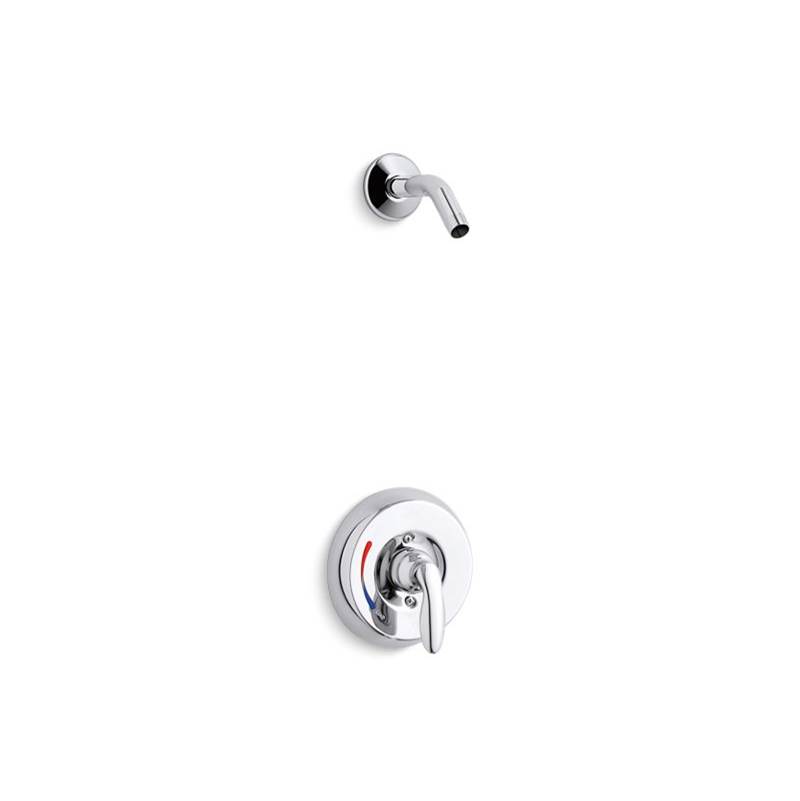 Kohler Coralais® shower valve trim with lever handle and red/blue indexing, less showerhead, project pack