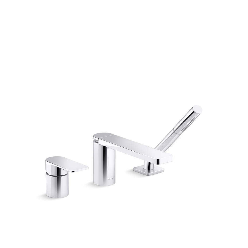 Kohler Parallel Single-Handle Deck-Mount Bath Faucet With Handshower