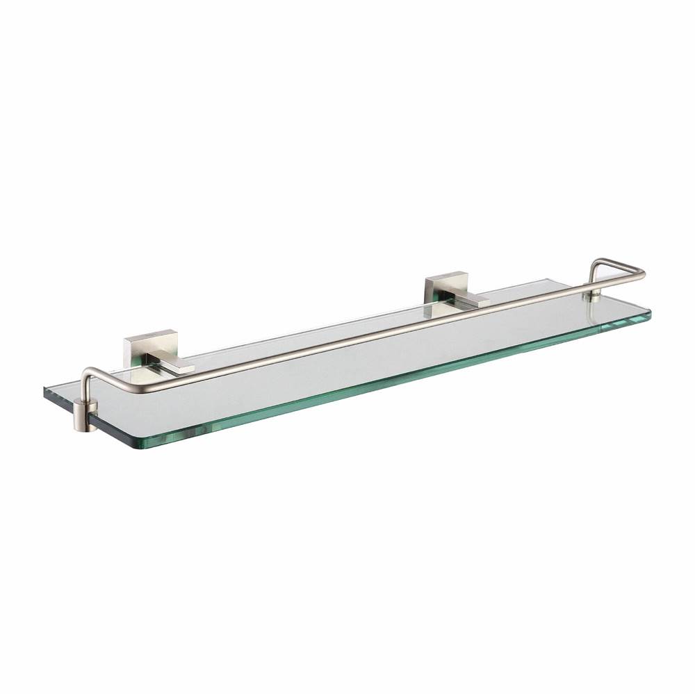 Kraus Bathroom Accessories - Shelf with Railing in Brushed Nickel