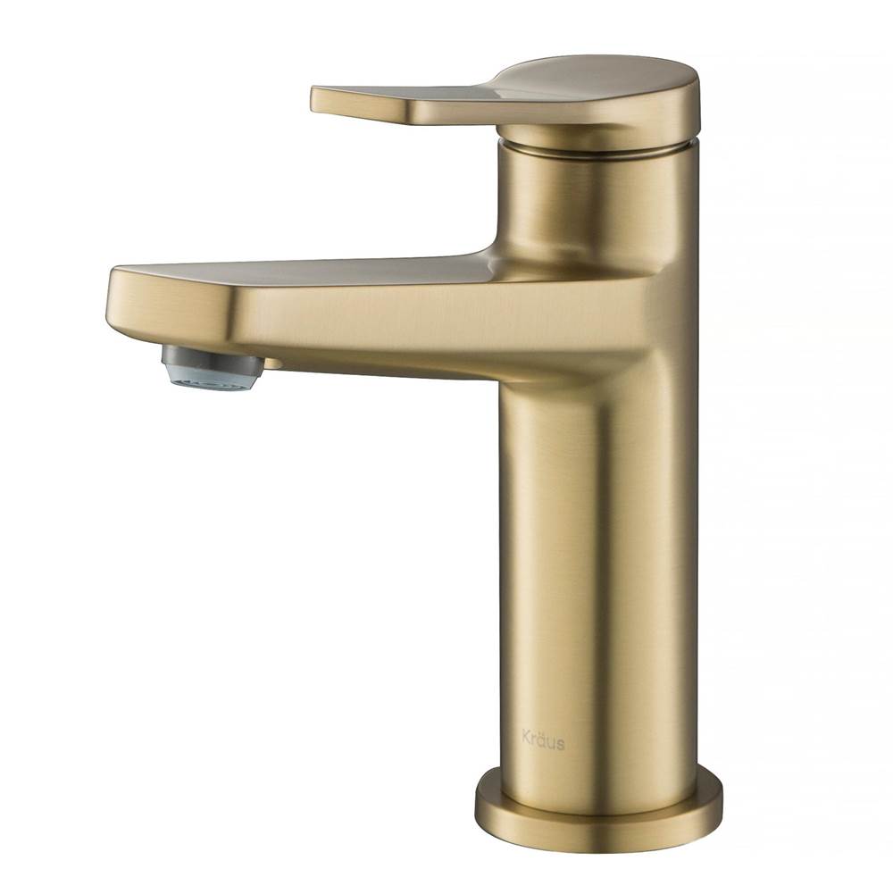 Kraus Indy Single Handle Bathroom Faucet in Brushed Gold (2-Pack)