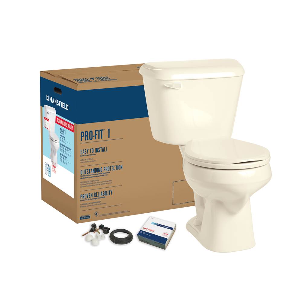 Central Plumbing & Electric SupplyMansfield PlumbingPro-Fit 1 1.28 Round Complete Toilet Kit