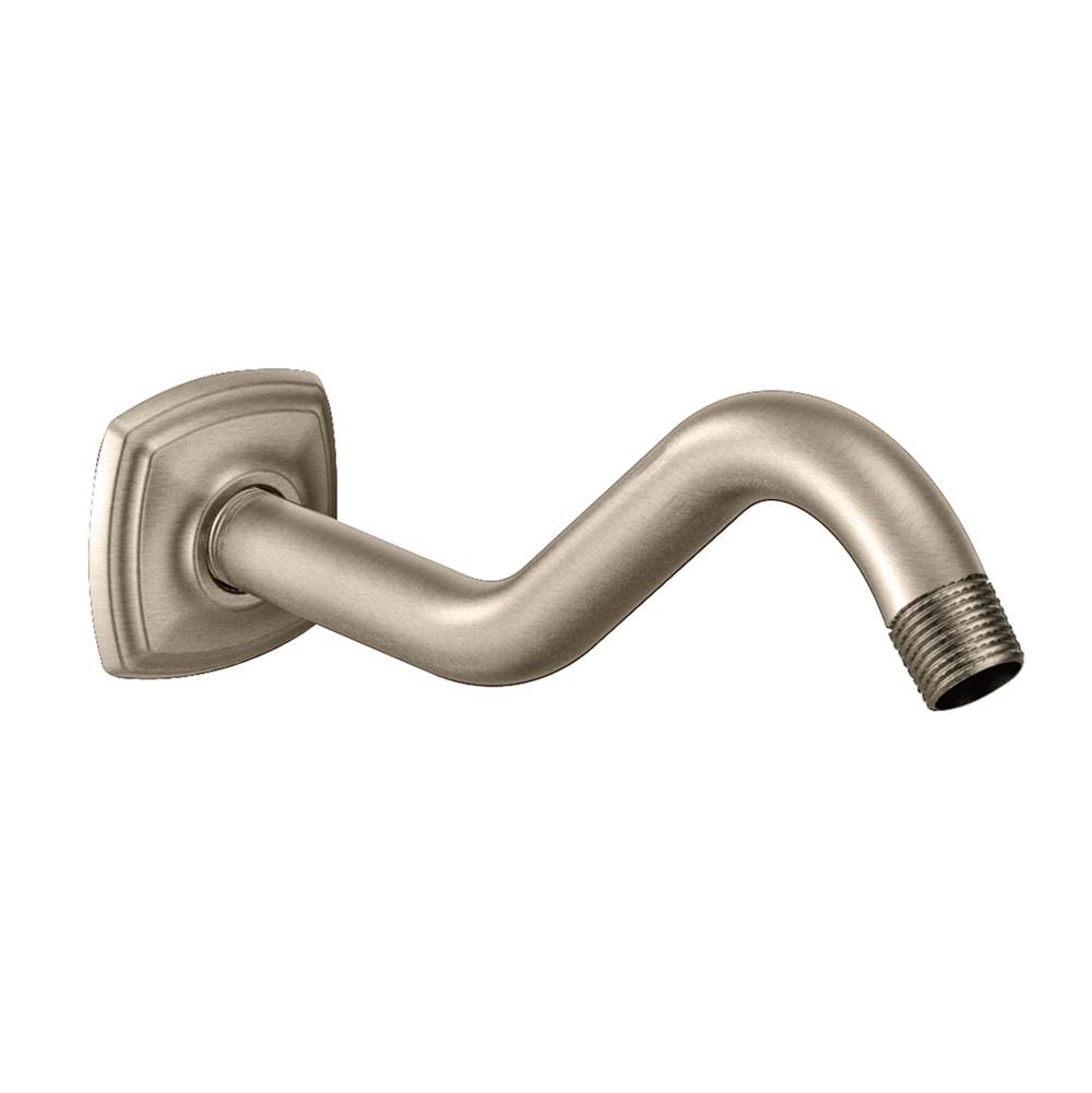 Moen Curved Shower Arm with Wall Flange, Brushed Nickel